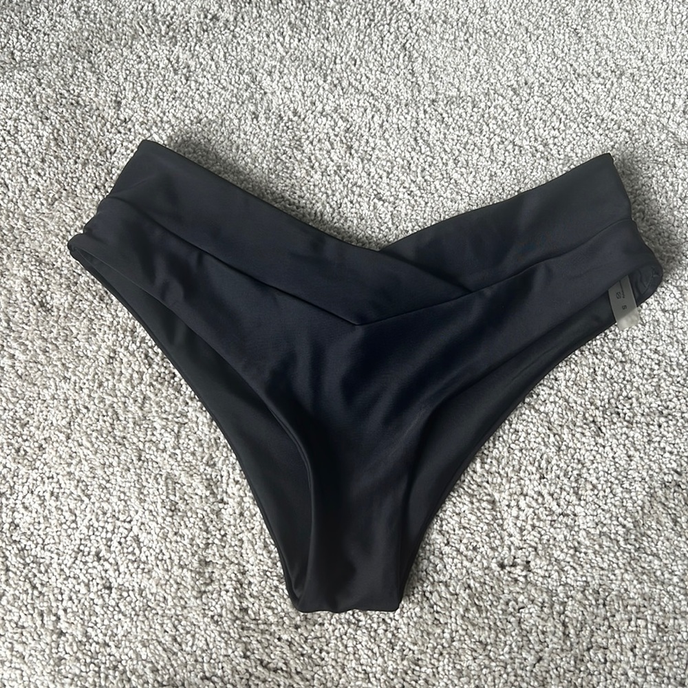 High wasited bathing suit bottoms in black🐼🐼
